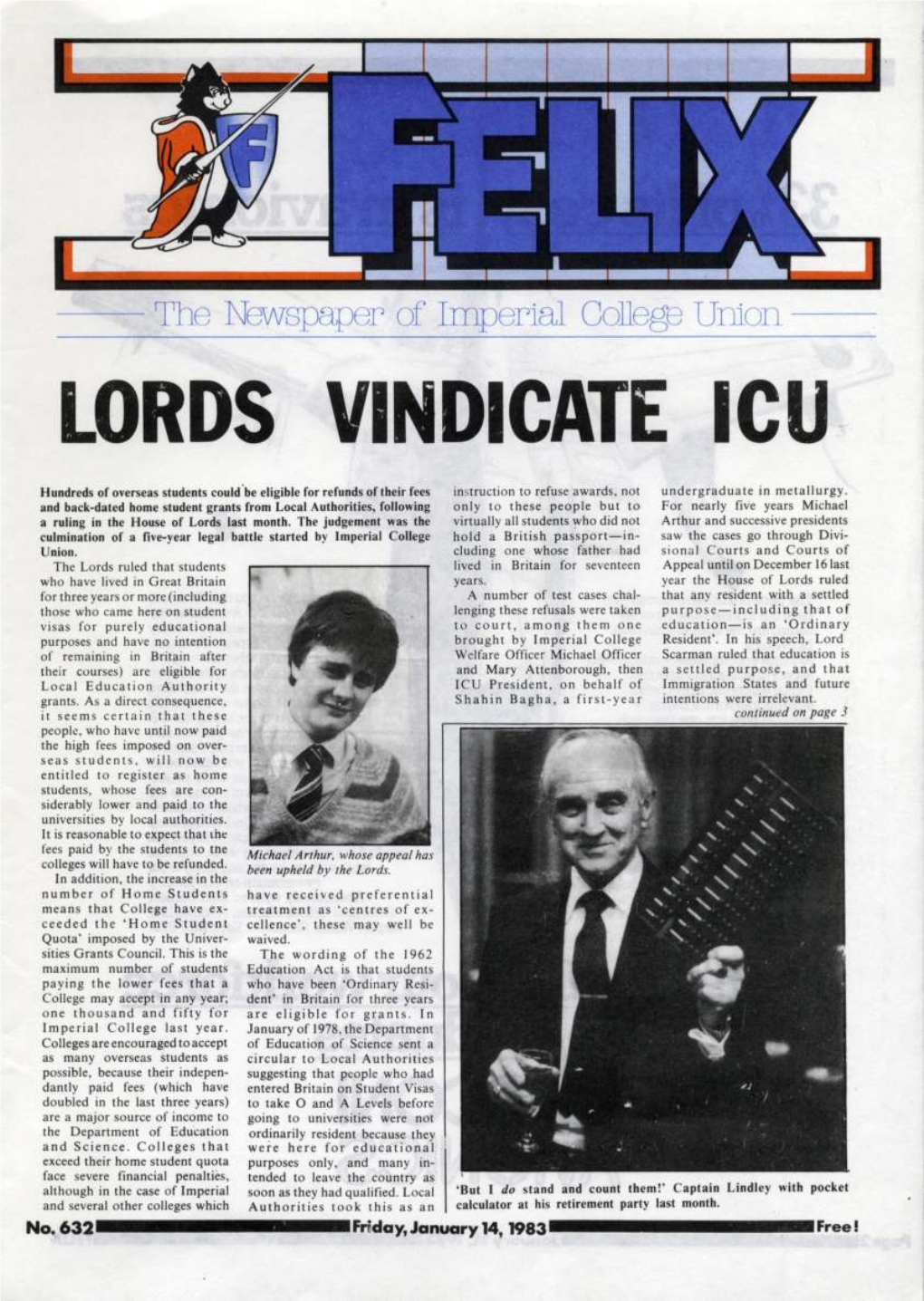 Felix Issue 632, 1983