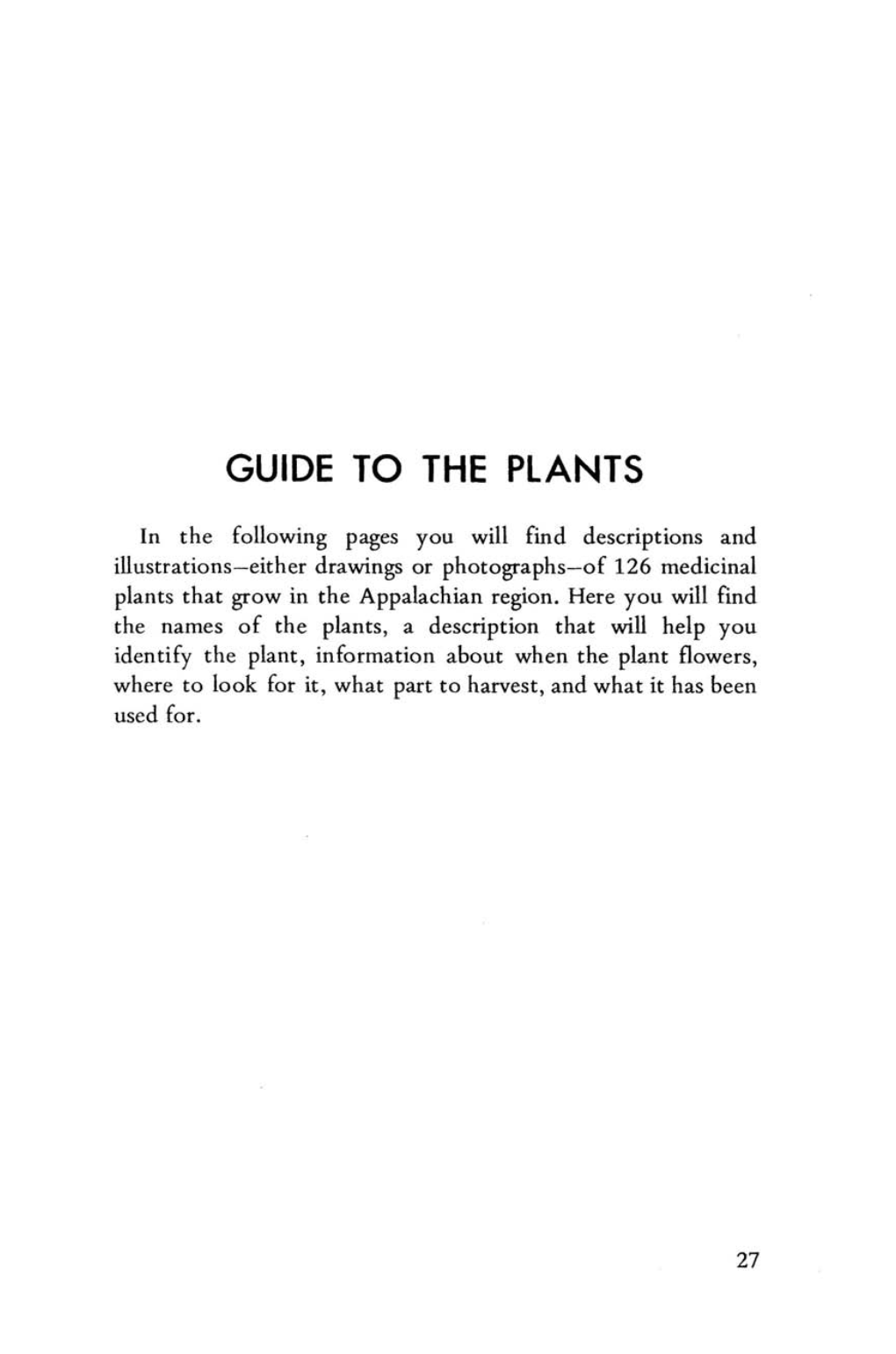 A Guide to Medicinal Plants of Appalachia