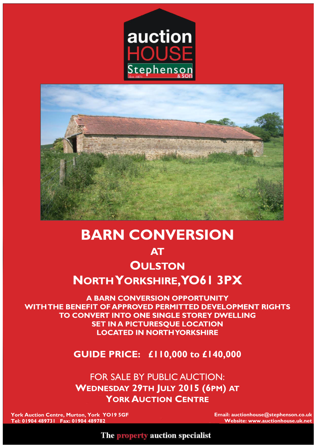 Barn Conversion Manor Farm, Oulston 15 17.06