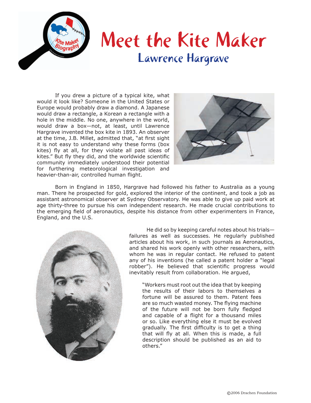 Meet the Kite Maker: Lawrence Hargrave