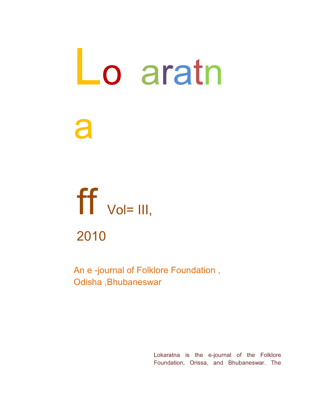 Ff Vol= III, 2010