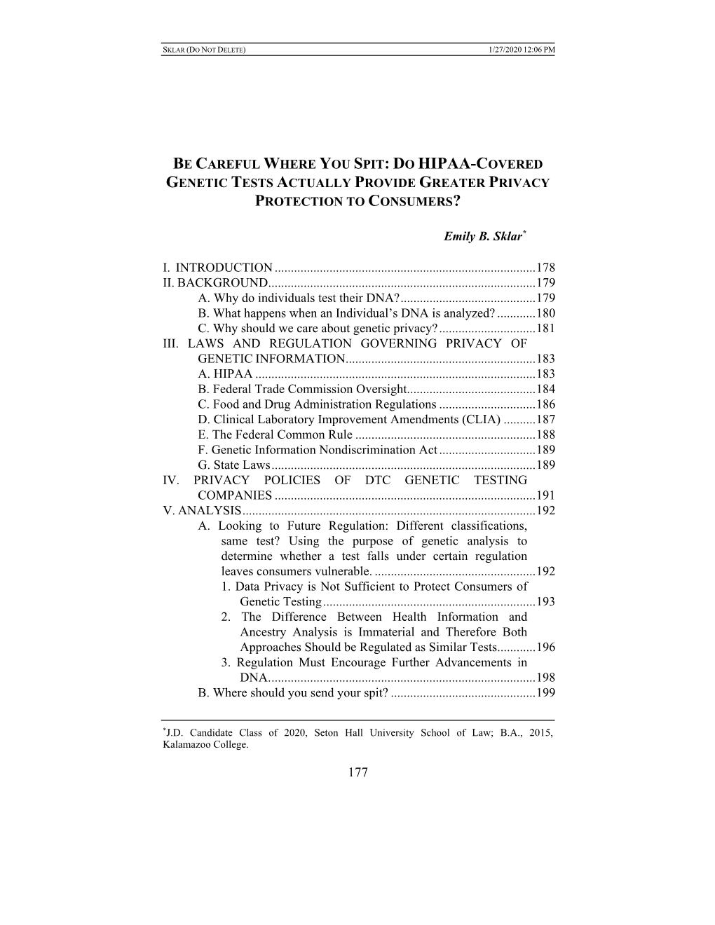 Do Hipaa-Covered Genetic Tests Actually Provide Greater Privacy Protection to Consumers?