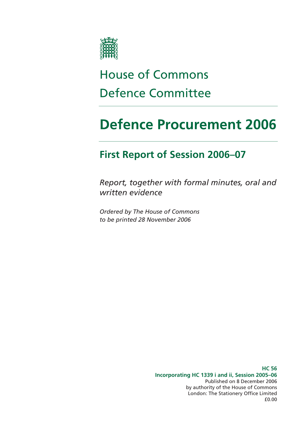Defence Procurement 2006