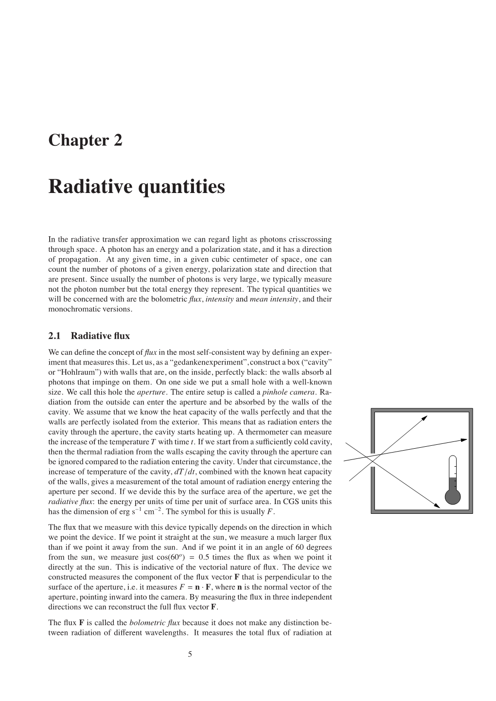 Chapter 2: Radiative Quantities