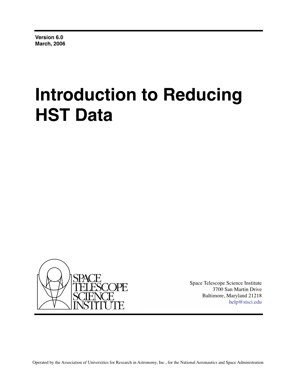 Introduction to Reducing HST Data