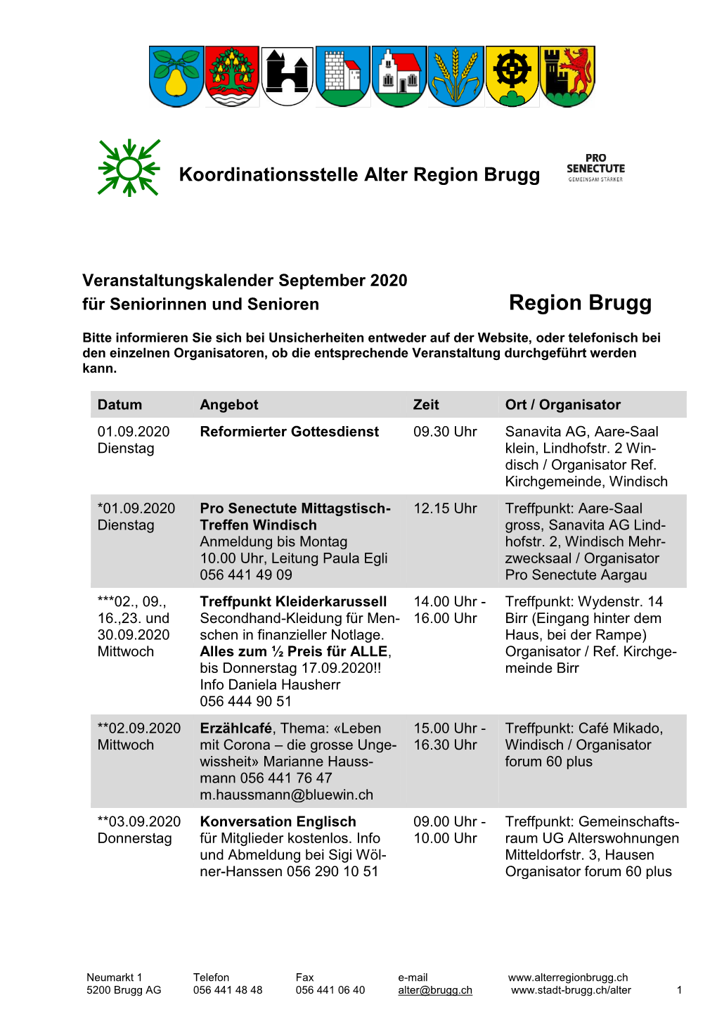 Koordinationsstelle Alter Region Brugg