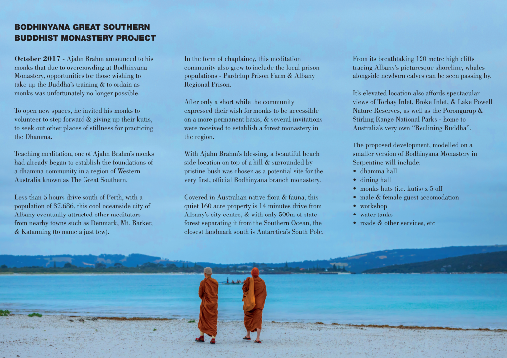 Bodhinyana Great Southern Project Brochure