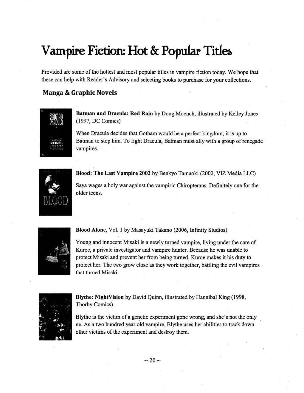 Vampire Fiction Hot & Popular Tides