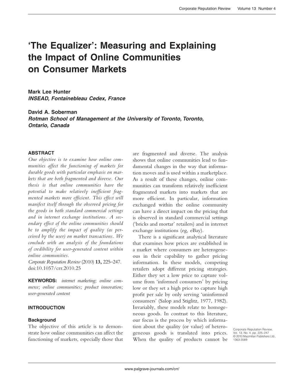 Measuring and Explaining the Impact of Online Communities on Consumer Markets