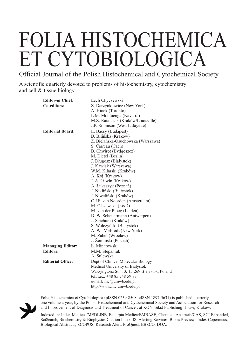 Folia Histochemica Et Cytobiologica