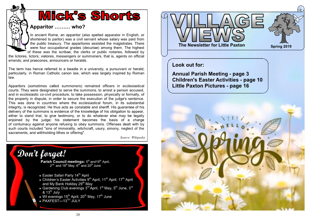 Village Views Spring 2019