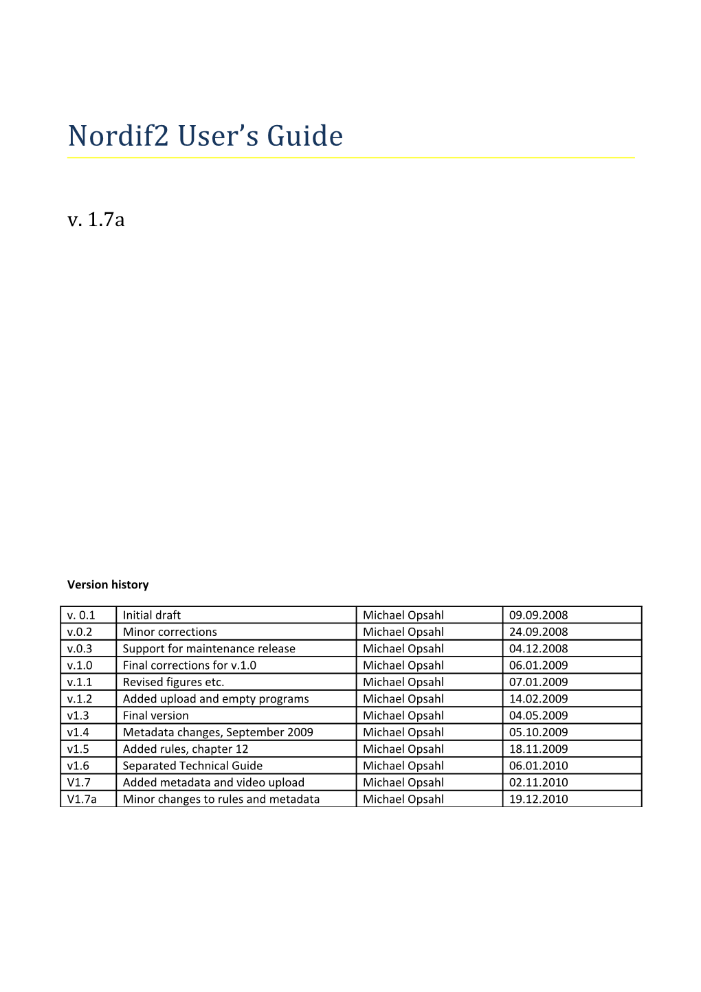 Nordif2 User S Guide