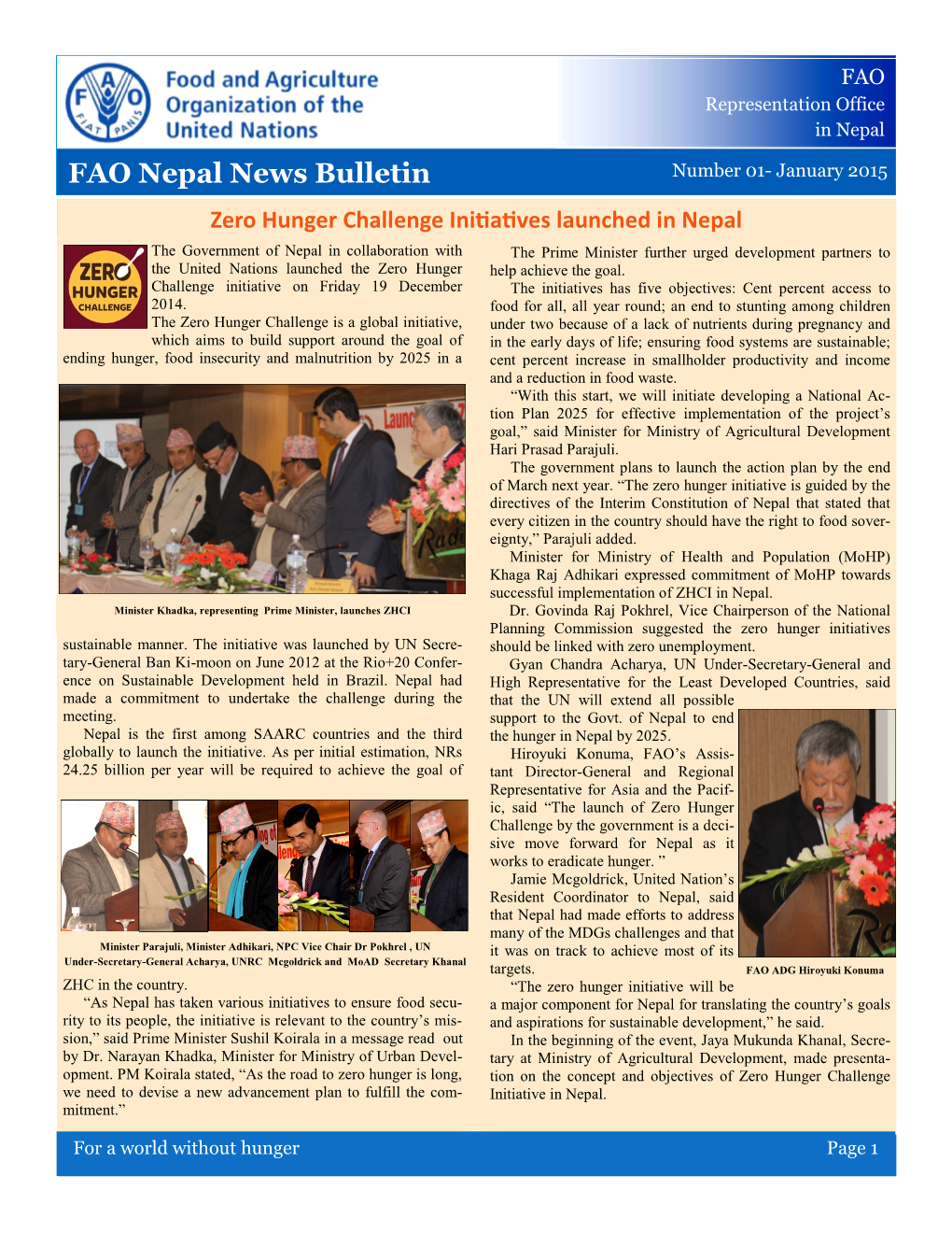 FAO Nepal News Bulletin