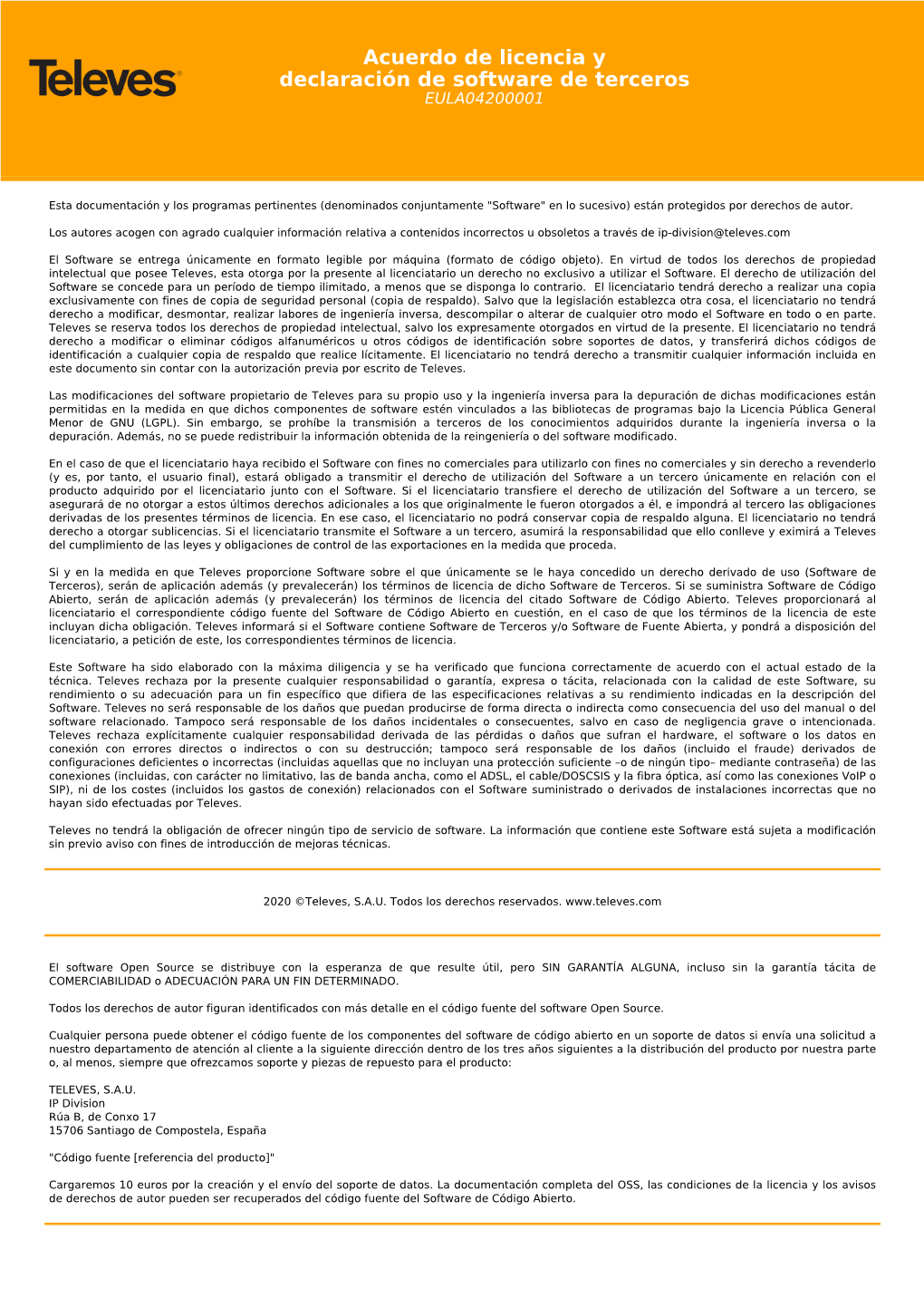 End-User License Agreement [Español]