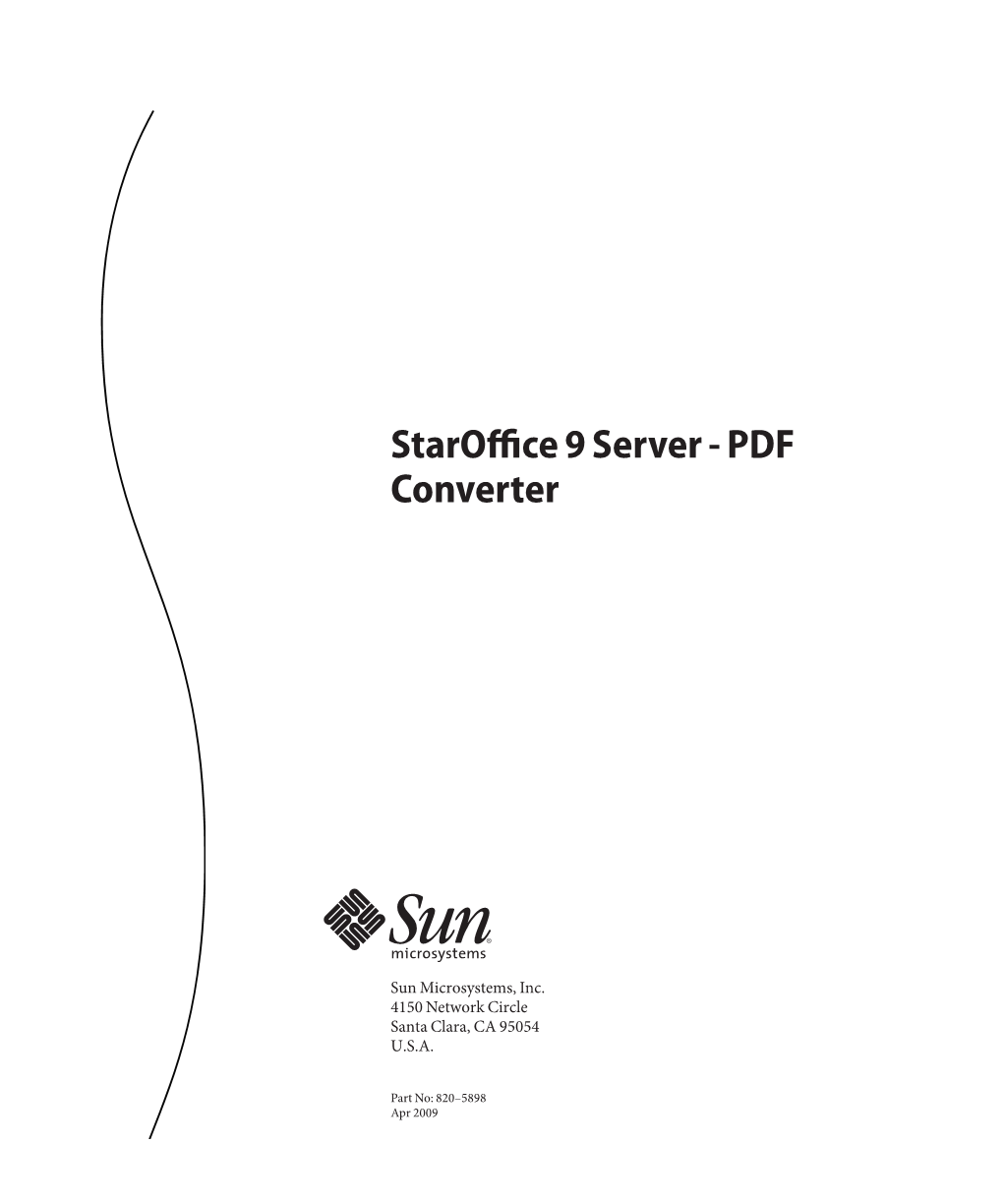 Staroffice 9 Server PDF Converter
