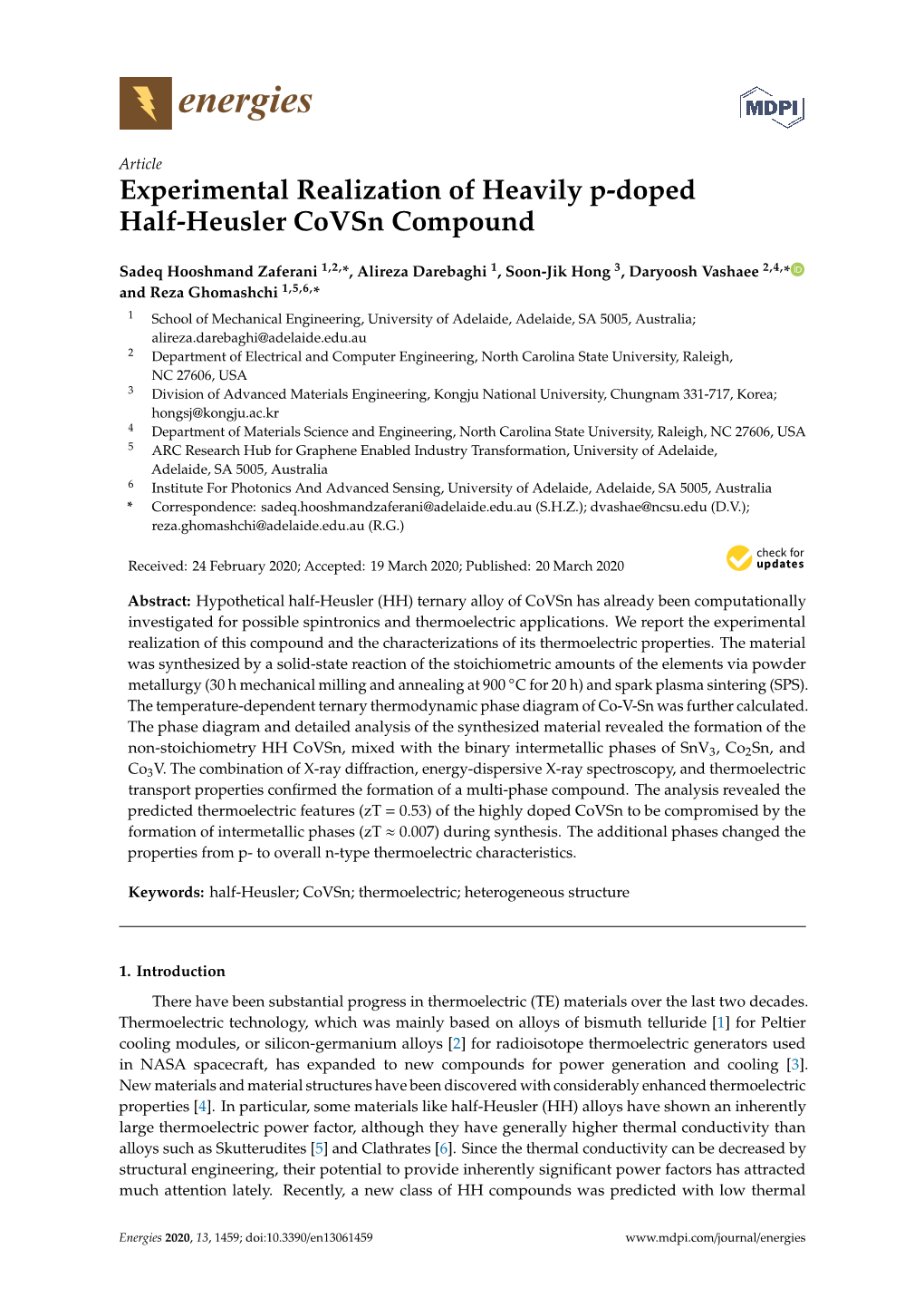 Experimental Realization of Heavily P-Doped Half-Heusler Covsn Compound