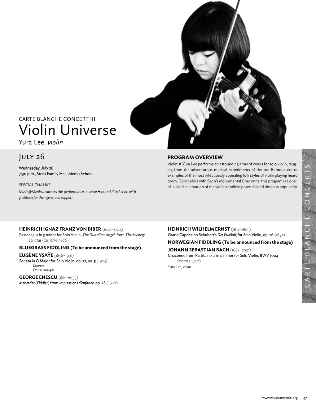 Violin Universe Yura Lee, Violin