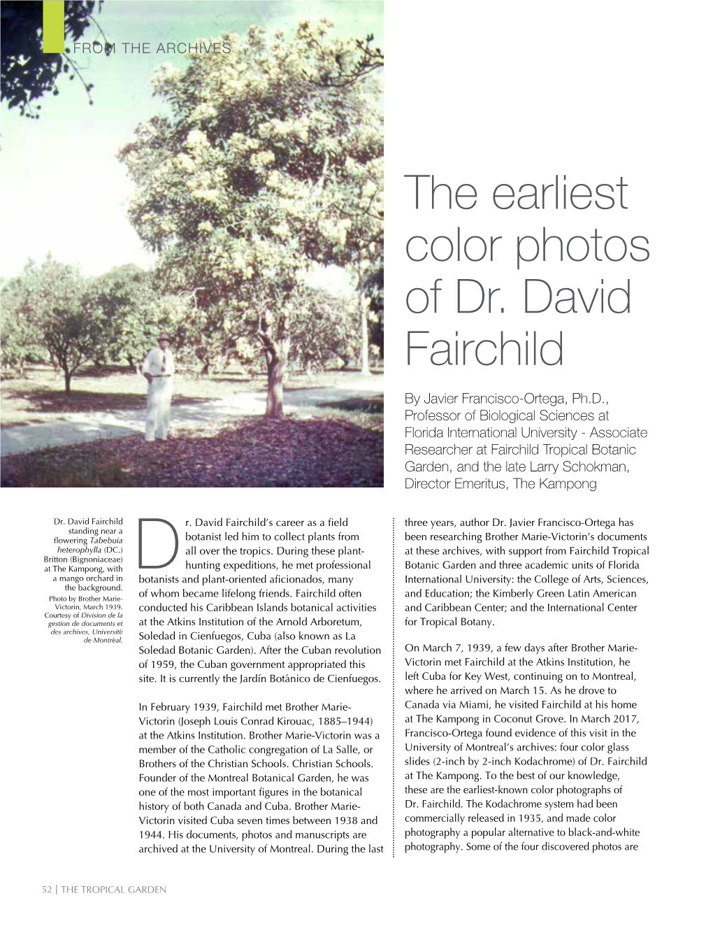 The Earliest Color Photos of Dr. David Fairchild