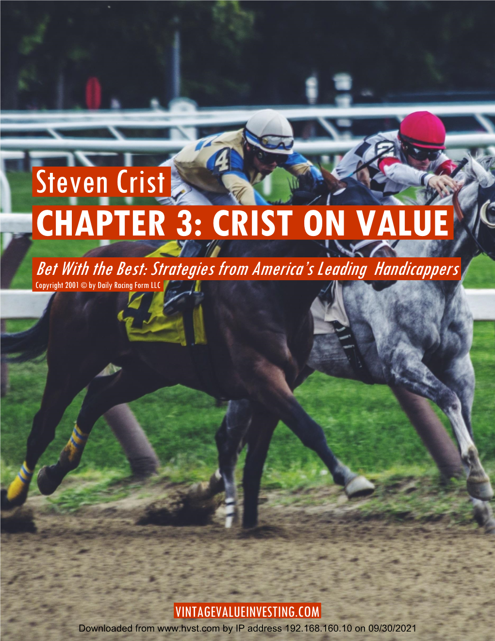 Chapter 3: Crist on Value