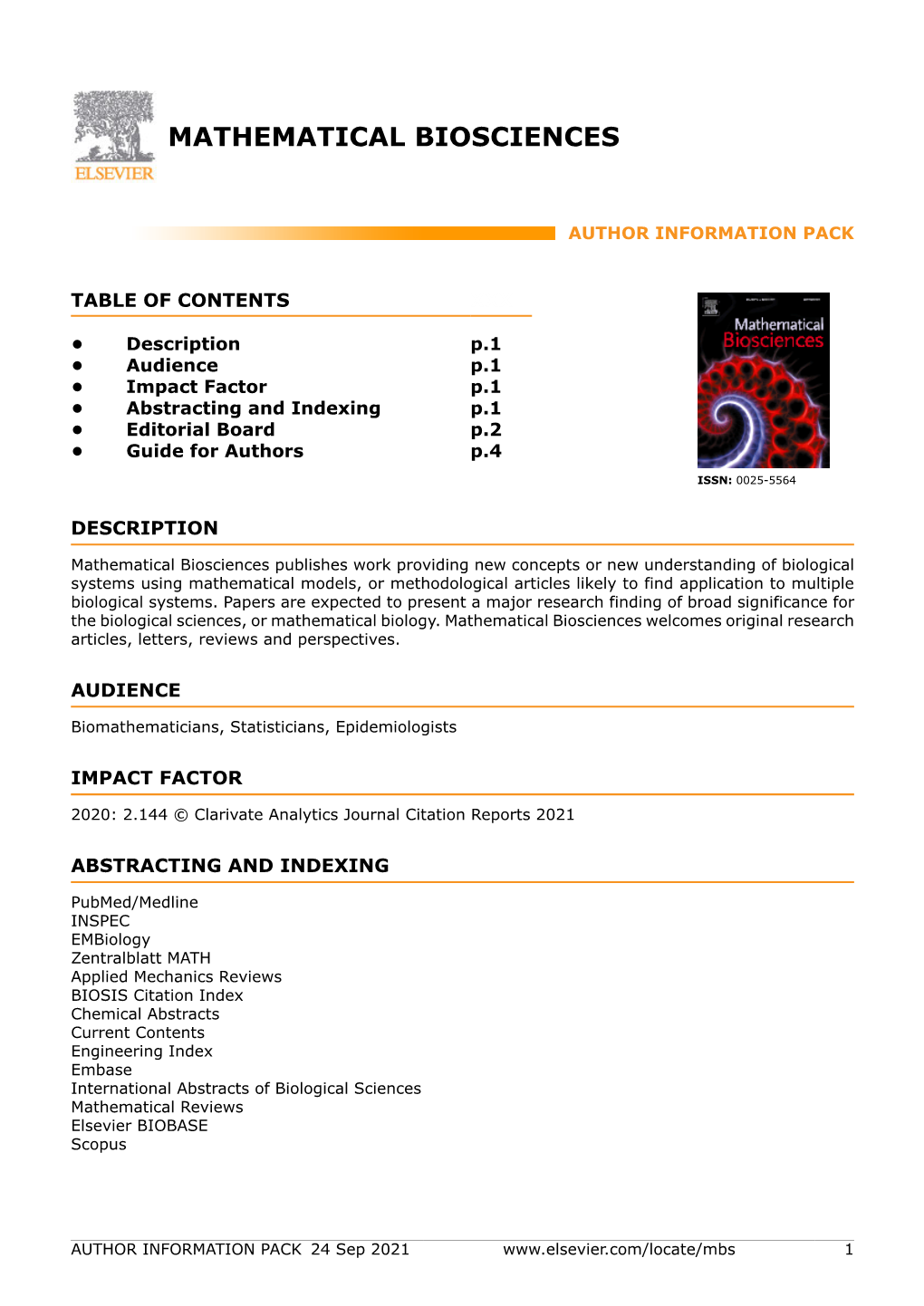 Mathematical Biosciences