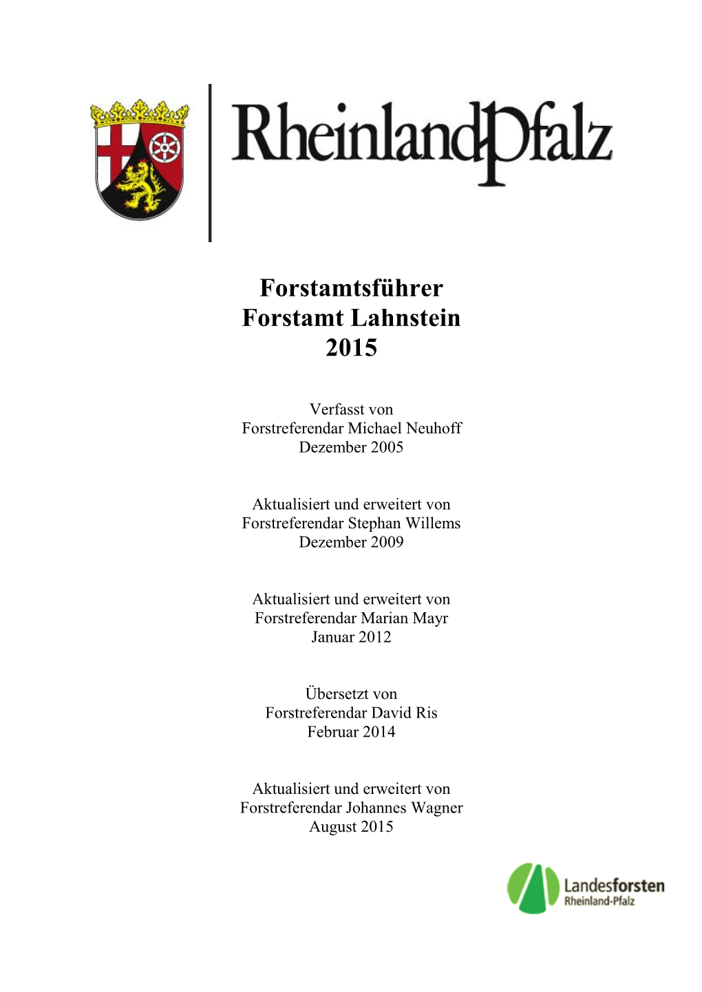 Forstamtsführer Forstamt Lahnstein 2015
