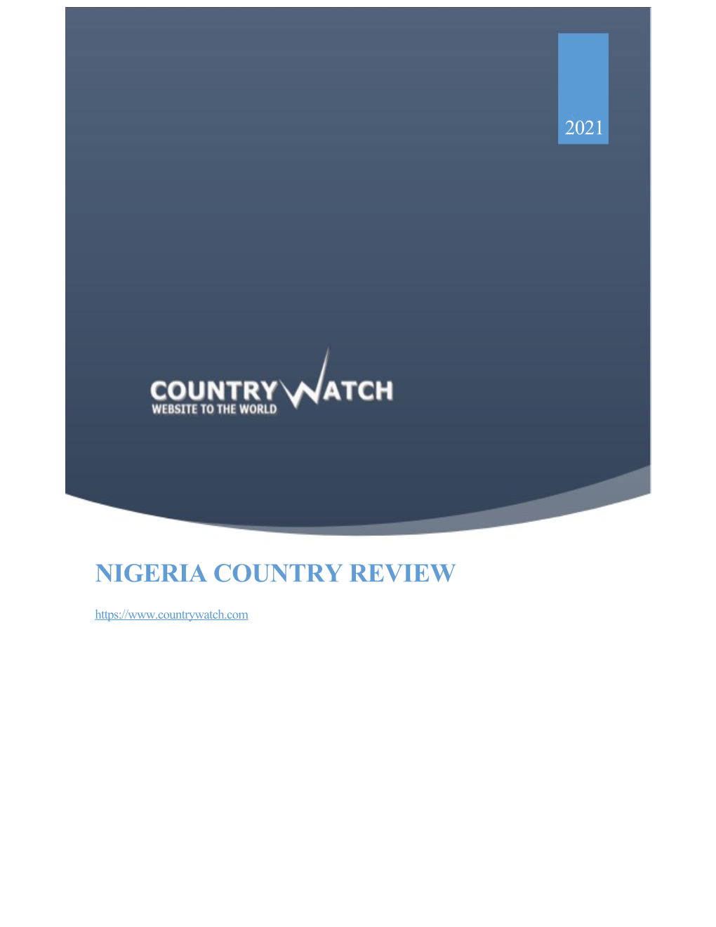 NIGERIA COUNTRY REVIEW Table of Contents