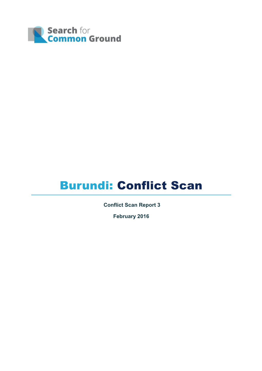 Burundi: Conflict Scan