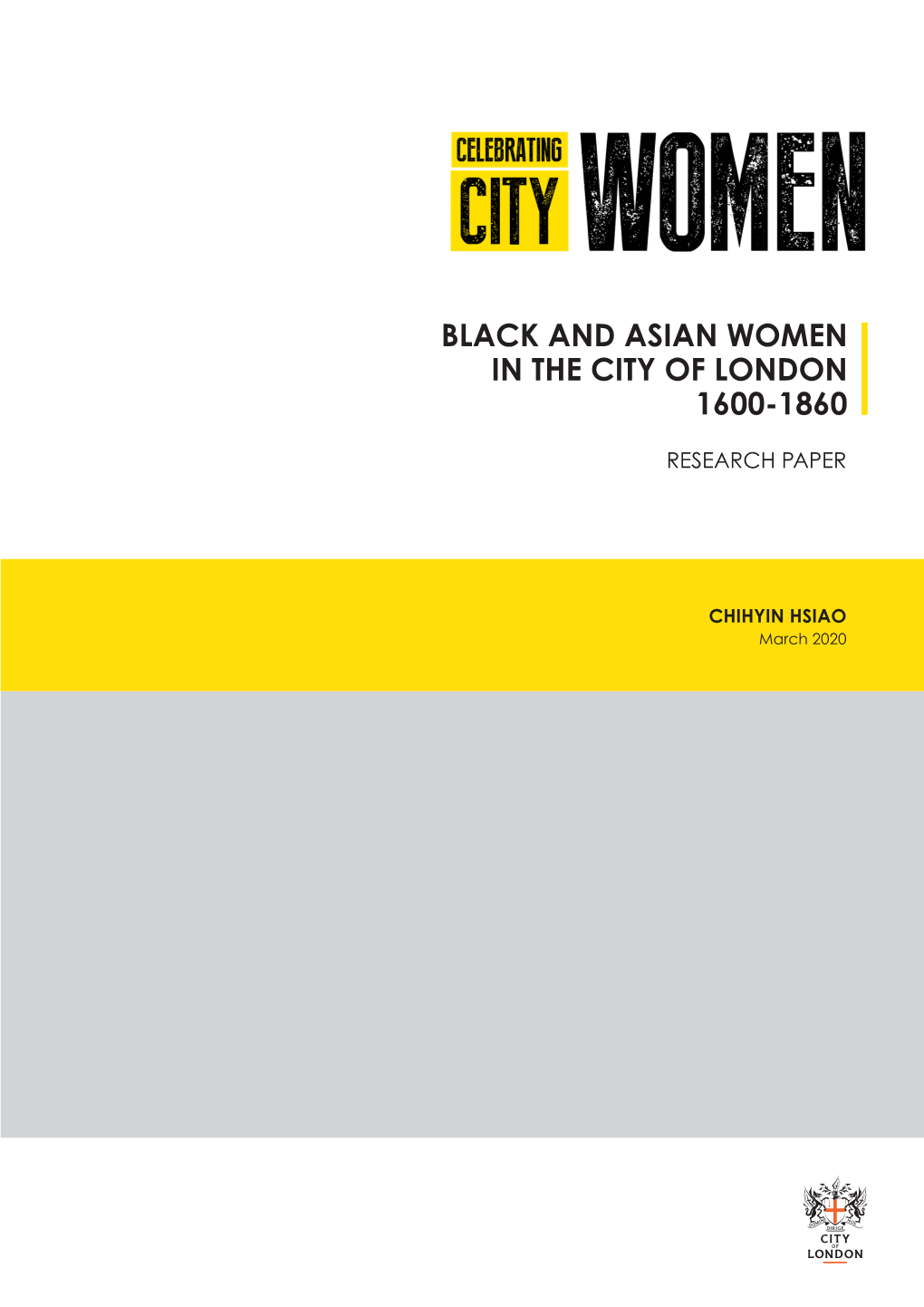 Black and Asian Women in the City of London 1600-1860