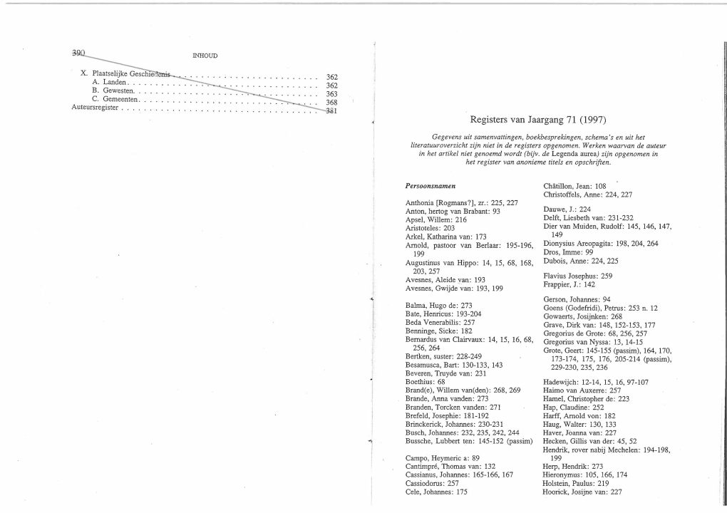 Registers Van Jaargang 71 (1997) 1·