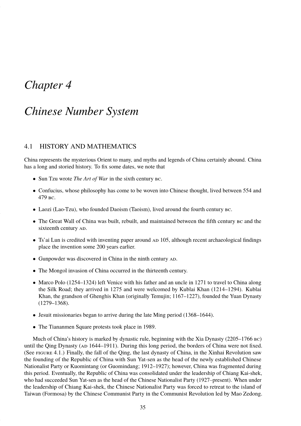 Chapter 4 Chinese Number System