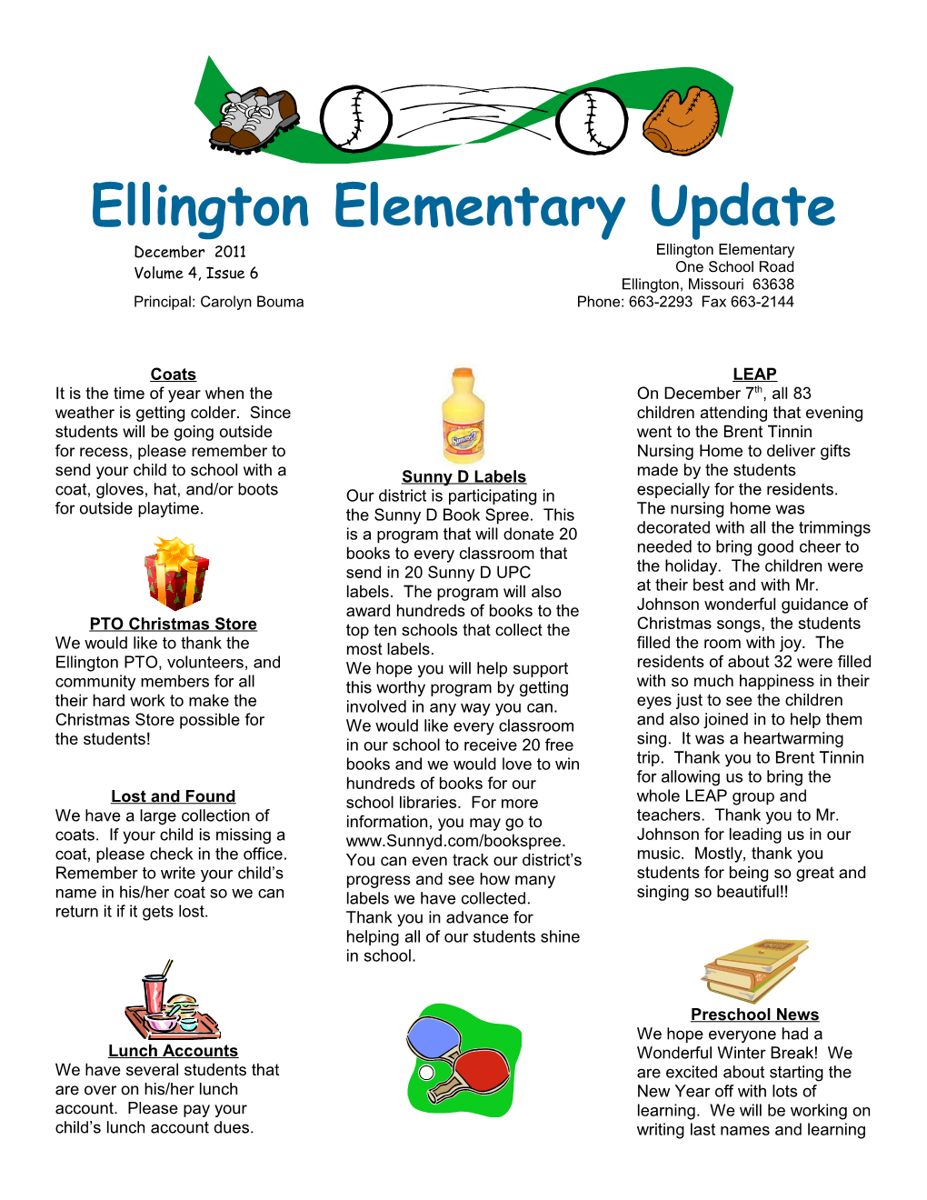 Ellington Elementary Update