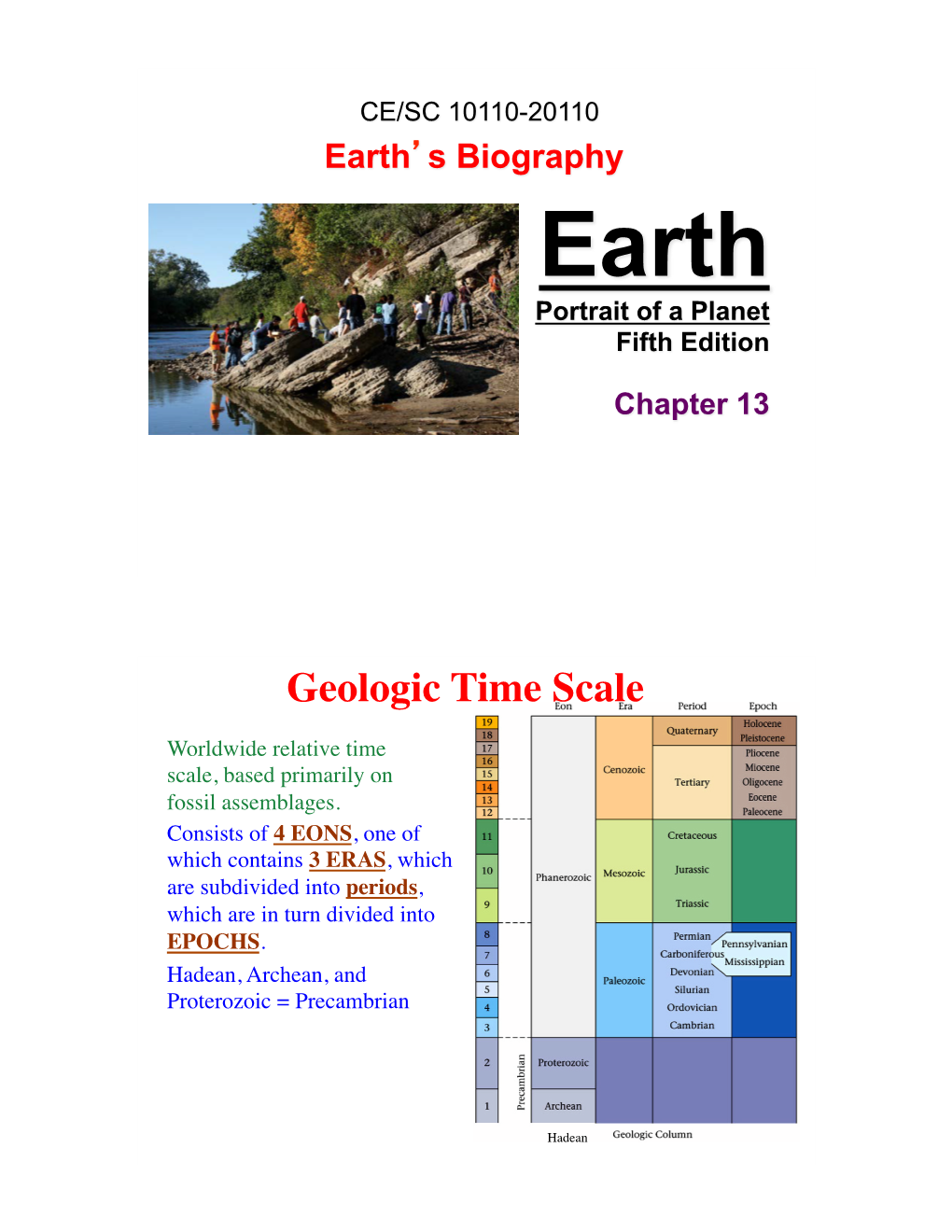 Geologic Time Scale