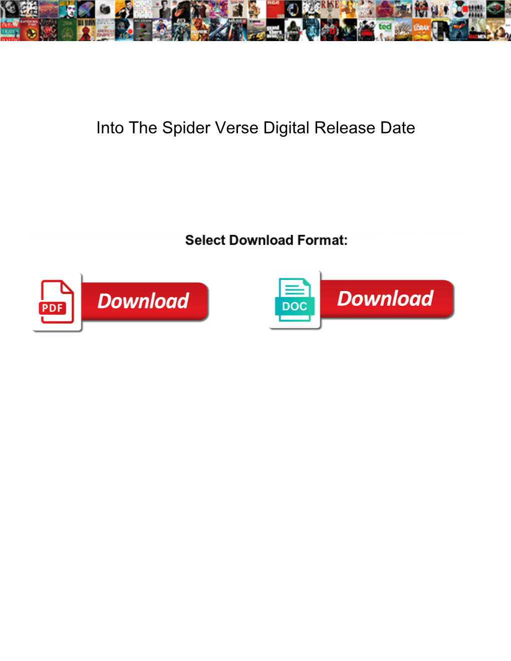 Into the Spider Verse Digital Release Date