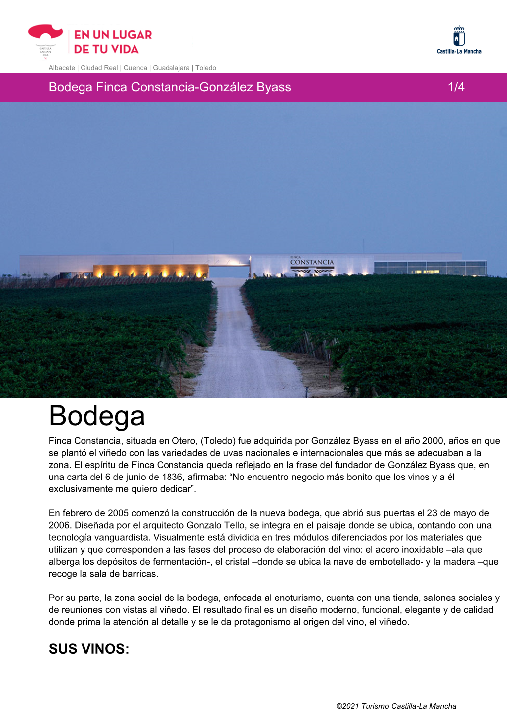 Descargar Guía De Viaje Bodega Finca Constancia-González Byass