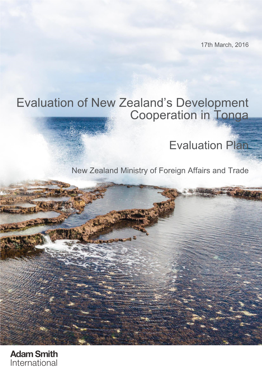 Evaluation of New Zealand's Development Cooperation in Tonga