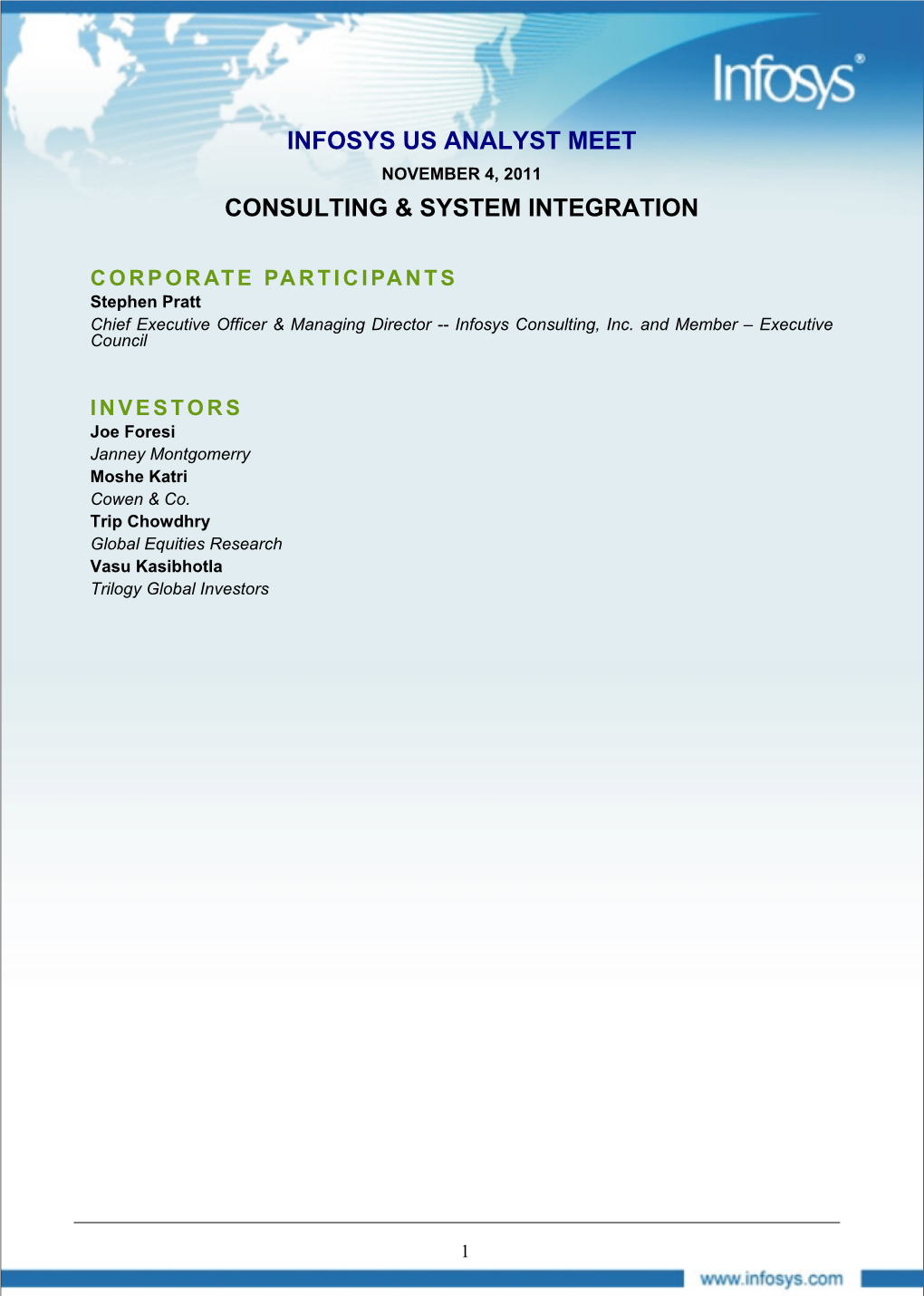 Consulting & Systems Integration