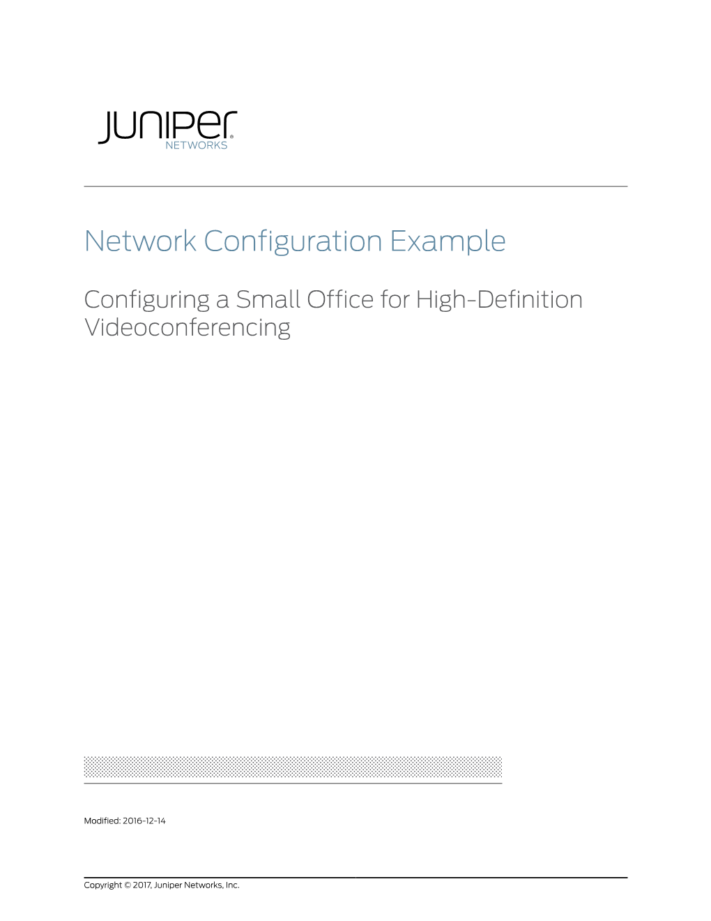 Configuring a Small Office for High-Definition Videoconferencing