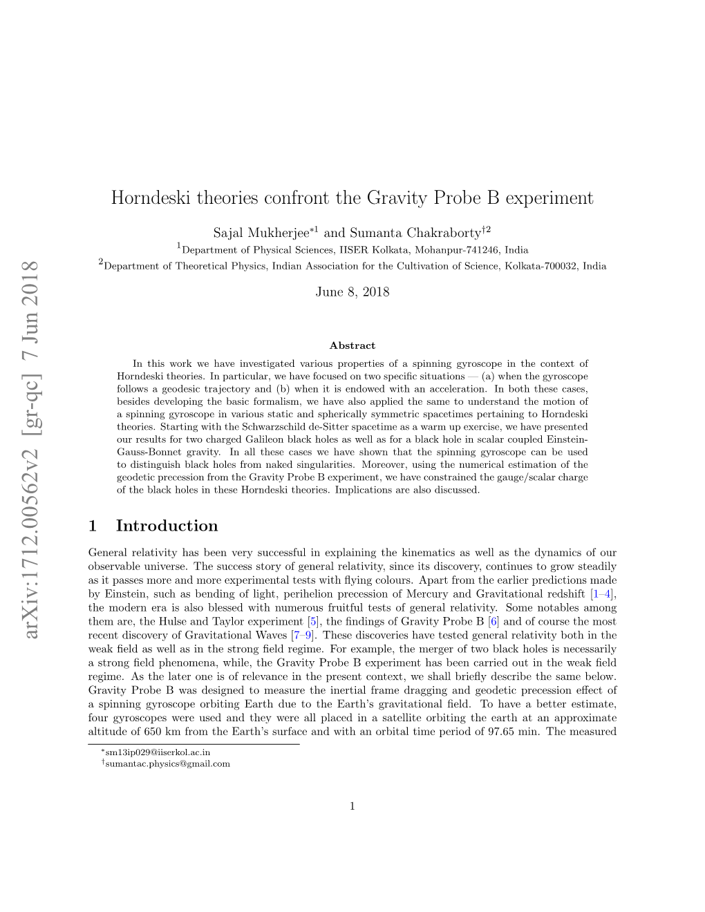 Horndeski Theories Confront the Gravity Probe B Experiment