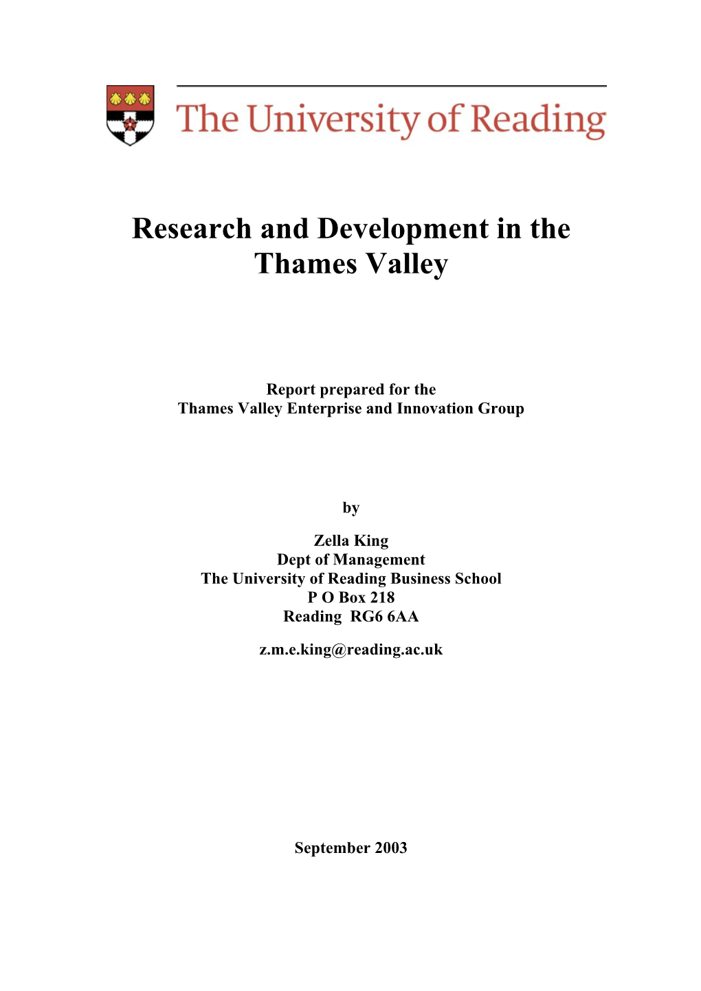 R&D in the Thames Valley