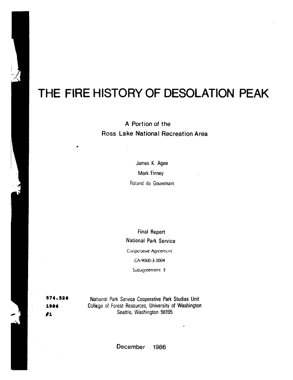 The Fire History of Desolation Peak