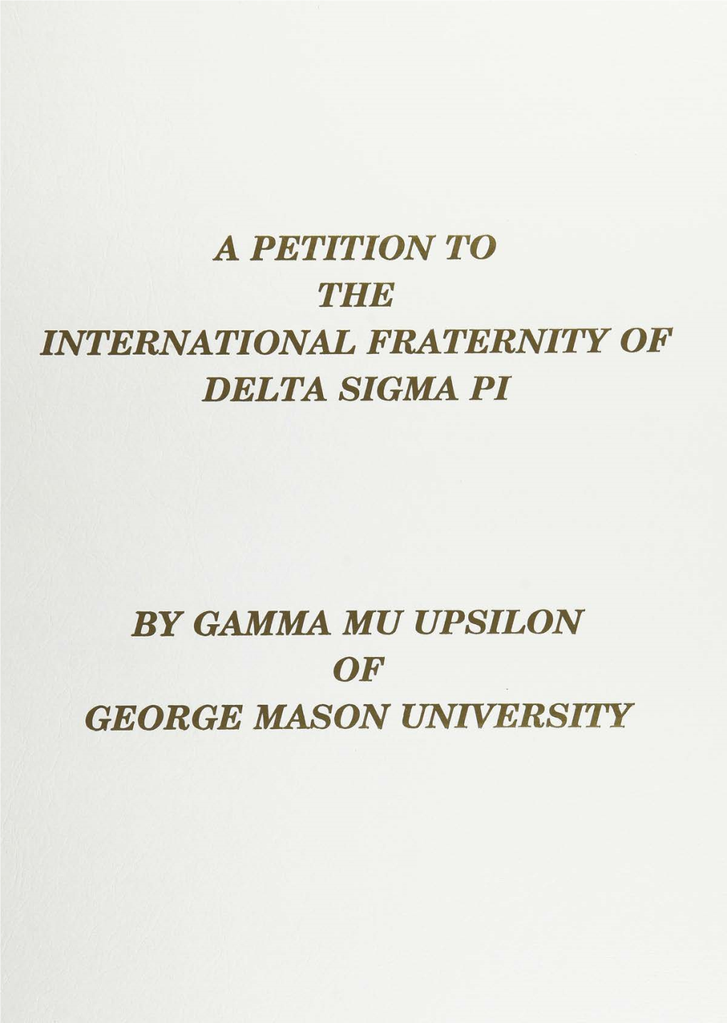 International Fraternity George Mason University