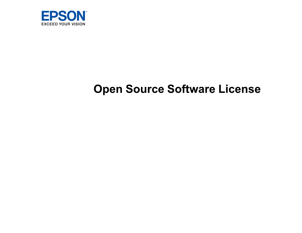 Open Source Software License