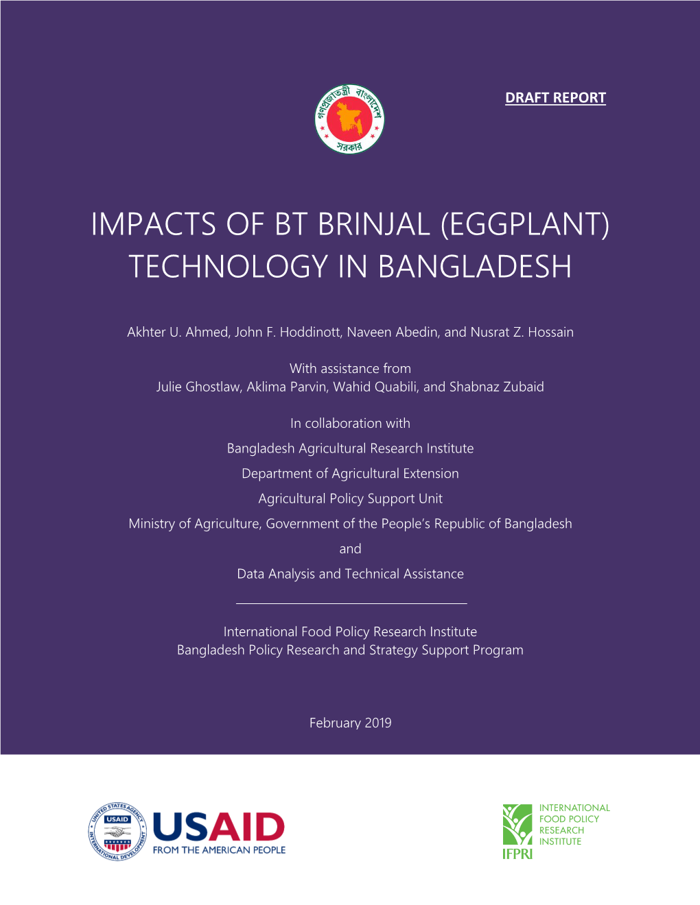 Impacts of Bt Brinjal (Eggplant) Technology in Bangladesh