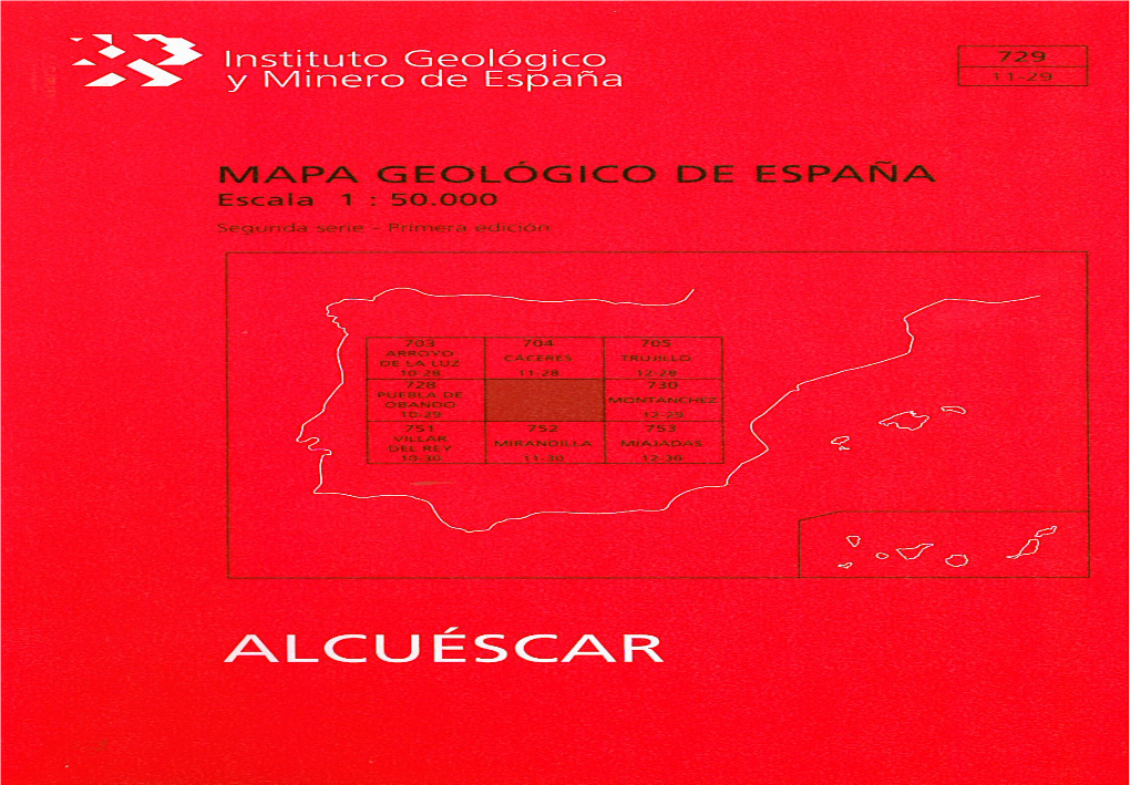 Memoria Asociada Al Mapa De La Hoja