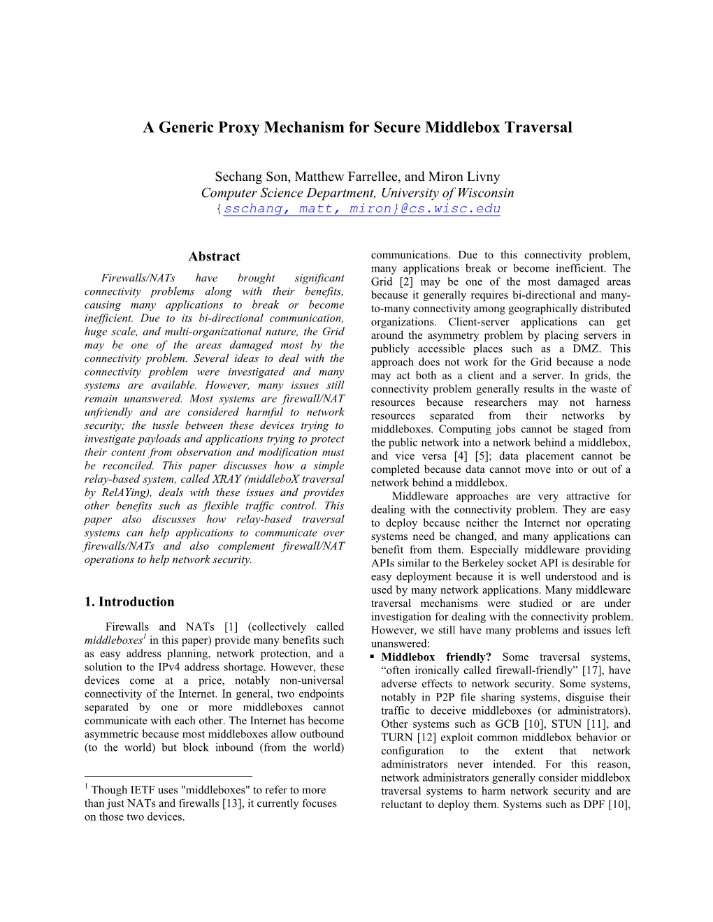 A Generic Proxy Mechanism for Secure Middlebox Traversal