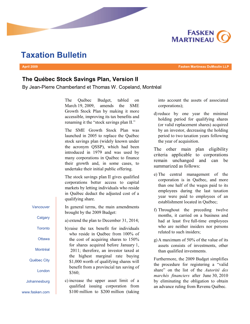 Taxation Bulletin