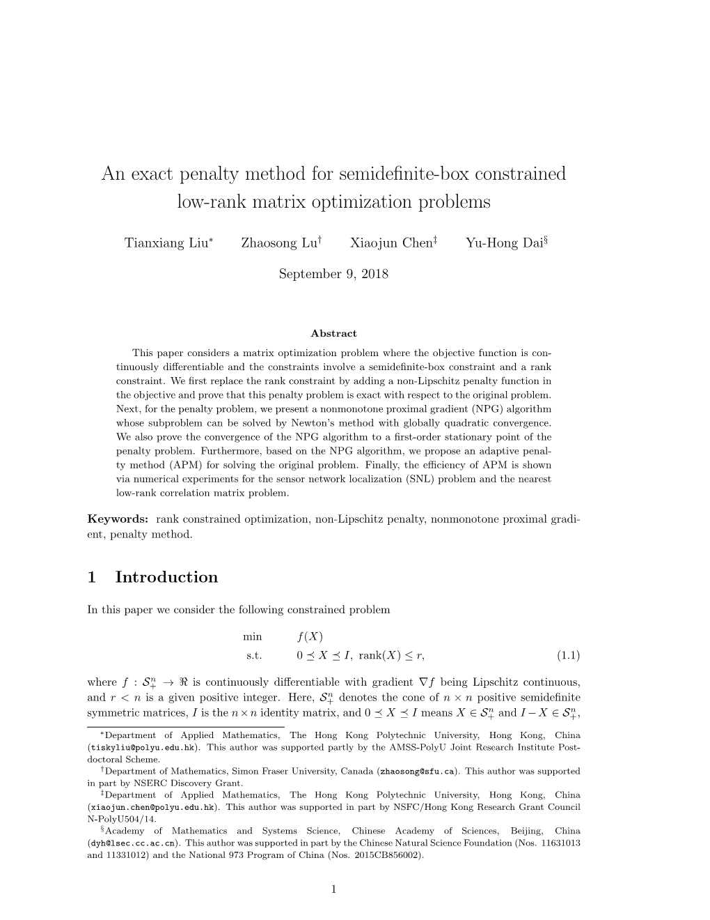 An Exact Penalty Method for Semidefinite-Box Constrained Low-Rank Matrix Optimization Problems