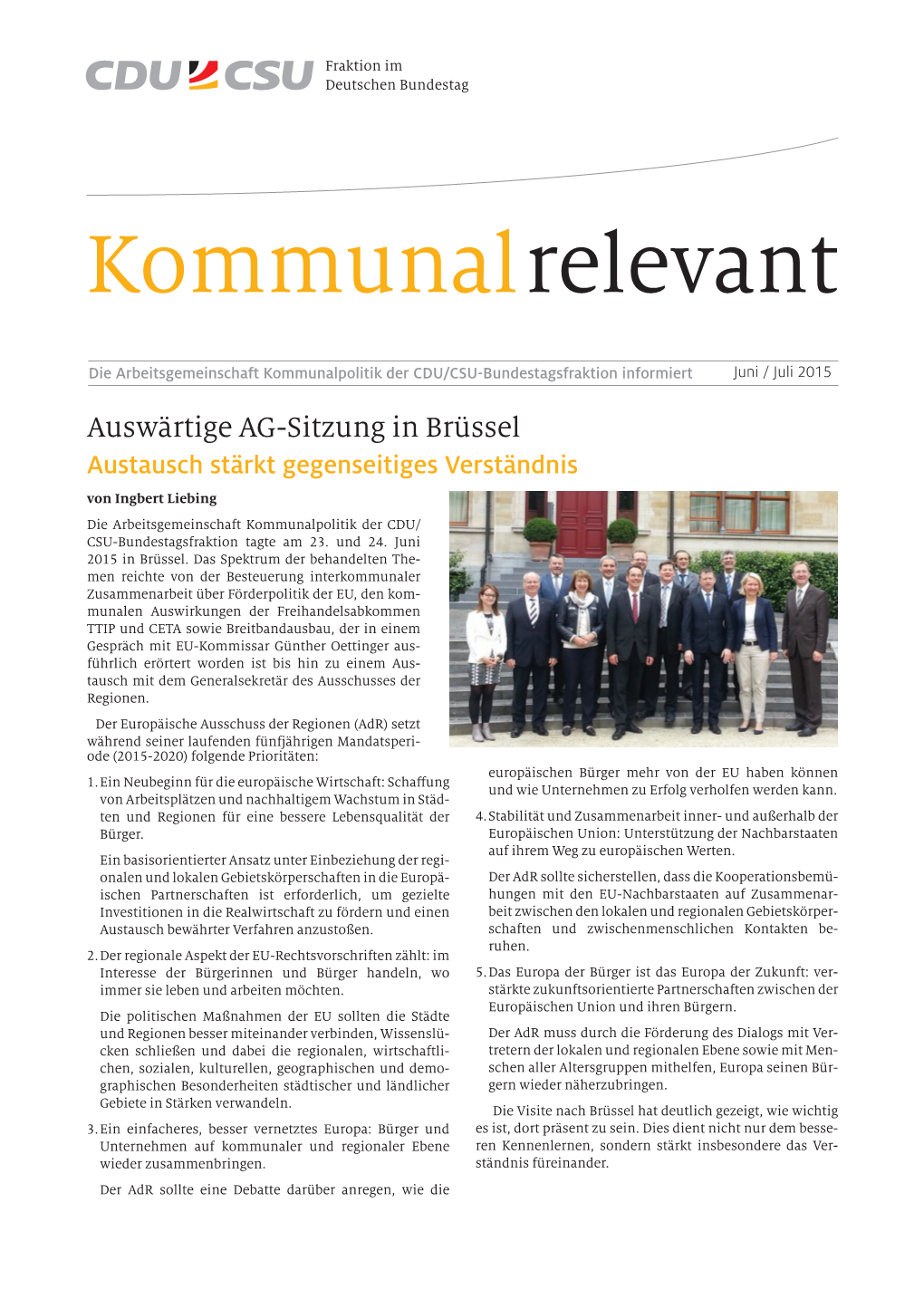 Auswärtige AG-Sitzung in Brüssel