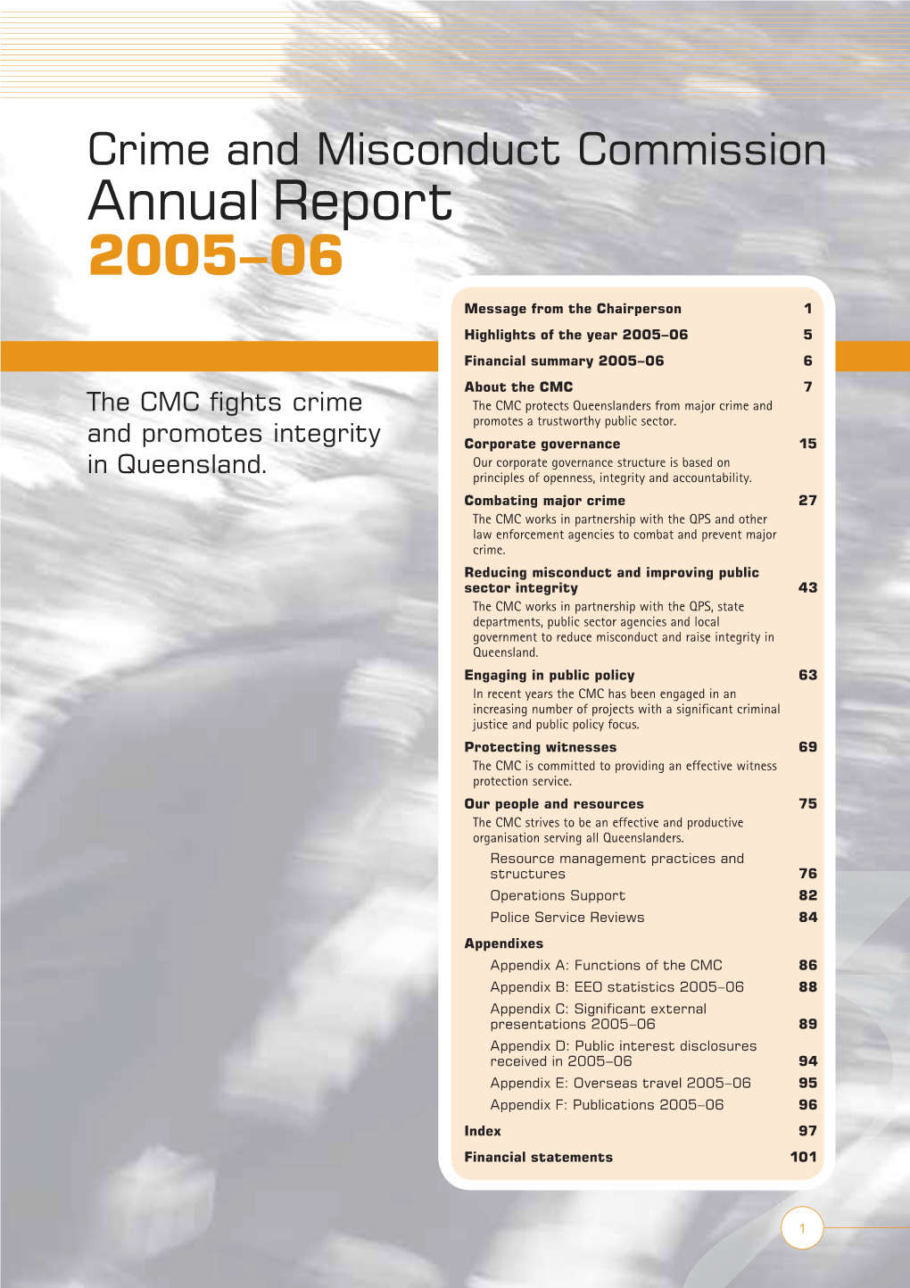 Crime and Misconduct Commission Annual Report 2005-06