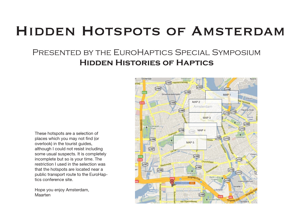 Hidden Hotspots of Amsterdam Manual
